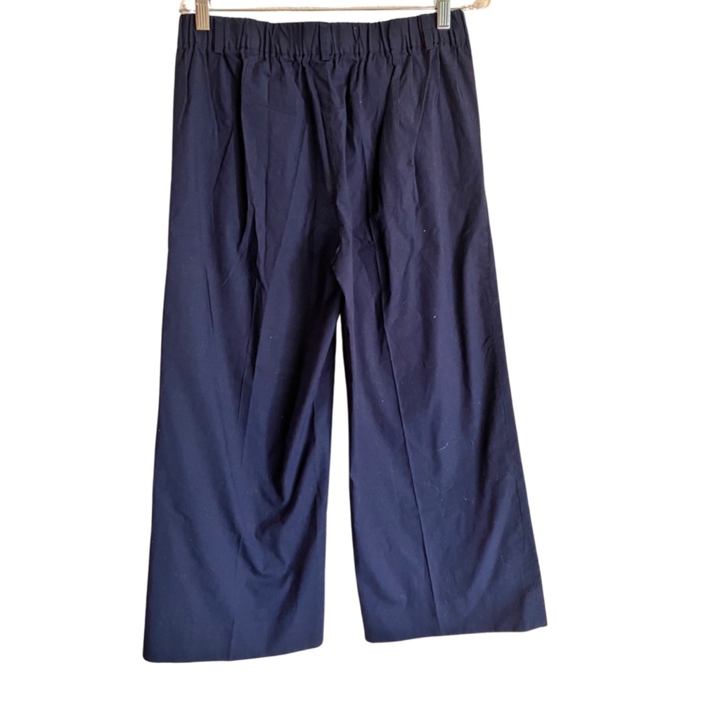 J. Crew Cropped Wide Leg High Waisted Cotton Trouser Pants
